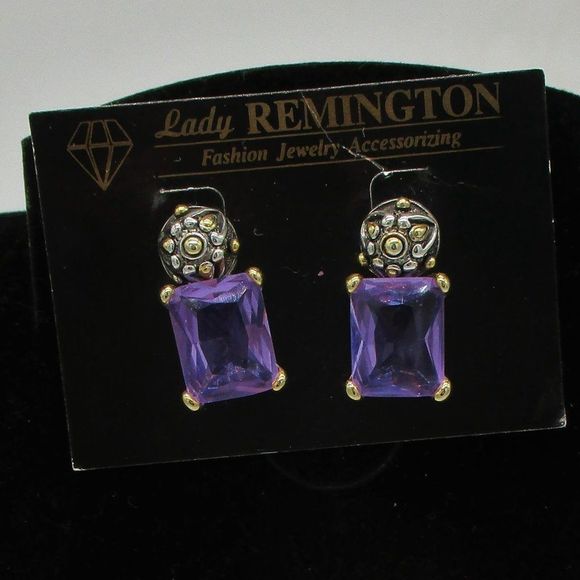 Lady Remington Jewelry Vintage Lady Remington Purple Crystal
